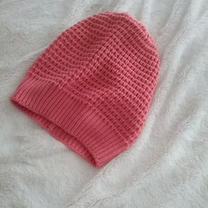 NEW coral beanie hat